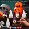 Ceramic Gnome Statues Ready to Paint Ceramics Paintable Gnome Figurines Unpainted Plaster Arts and Crafts with Brush Palette Paint for Adults (Halloween)